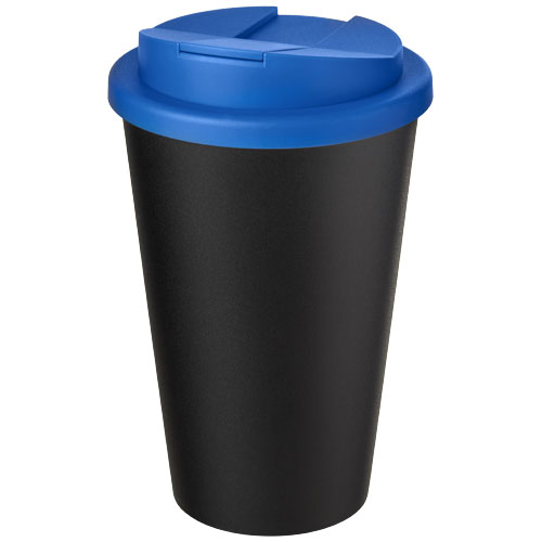 Gobelet recyclé personnalisé 350 ml Americano® Eco Bleu minéral et Noir